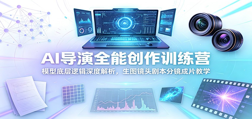 AI导演全能创作训练营：模型底层逻辑深度解析，生图镜头剧本分镜成片教学 - 啥好玩-啥好玩