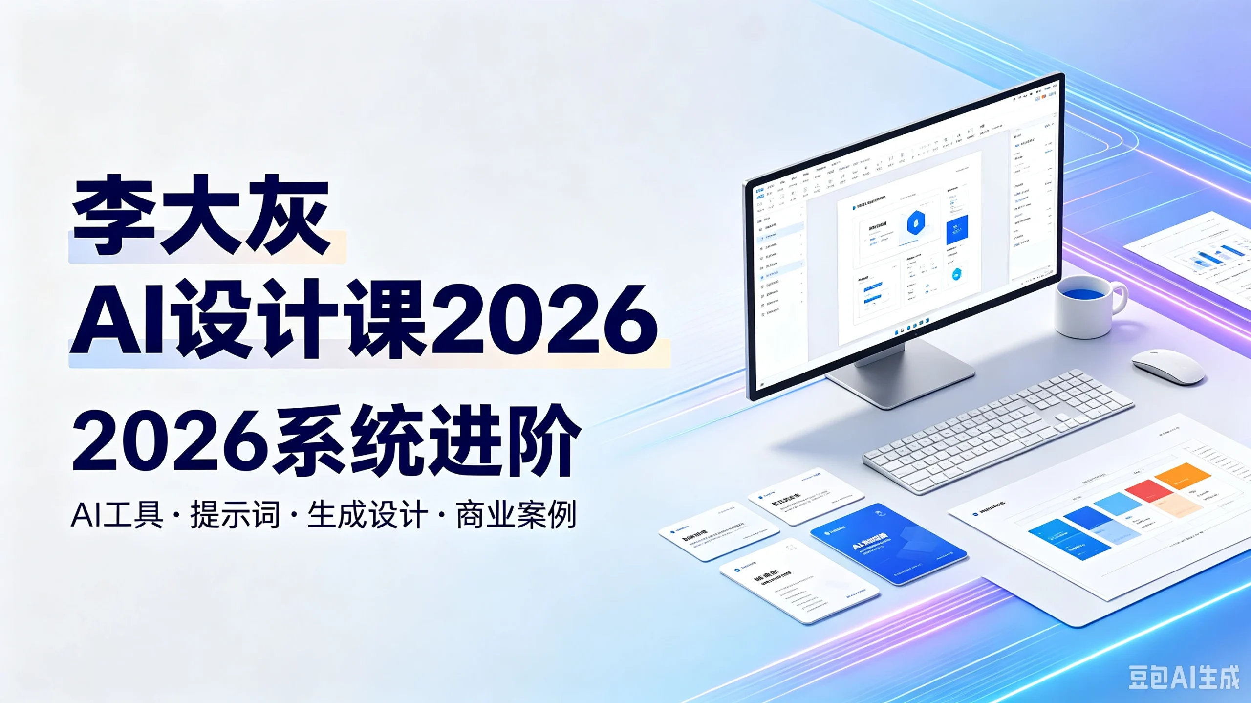 【精】李大灰AI设计课2026系统进阶,AI工具·提示词·生成设计·商业案例 - 啥好玩副业网-啥好玩副业网