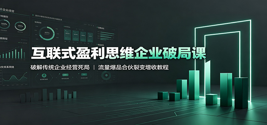 互联式盈利思维企业破局课：破解传统企业经营死局，流量爆品合伙裂变增收教程-啥好玩