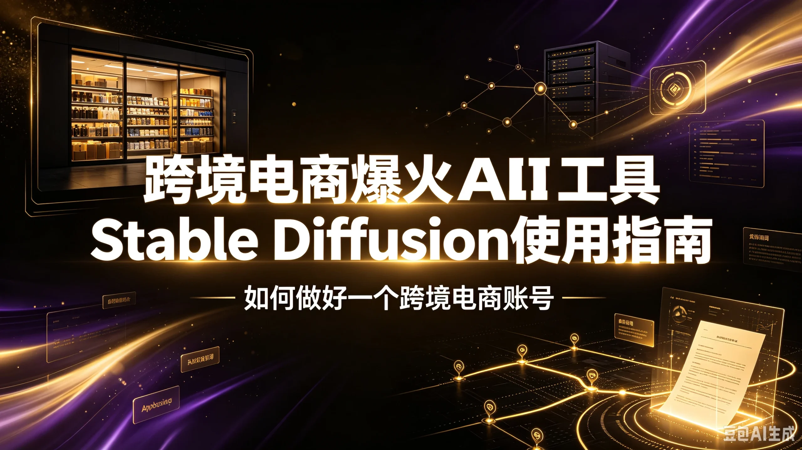 跨境电商爆火AI工具Stable Diffusion使用指南，如何做好一个跨境电商账号-啥好玩副业网