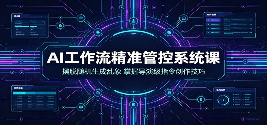 AI工作流精准管控系统课：摆脱随机生成乱象，掌握导演级指令创作技巧-啥好玩