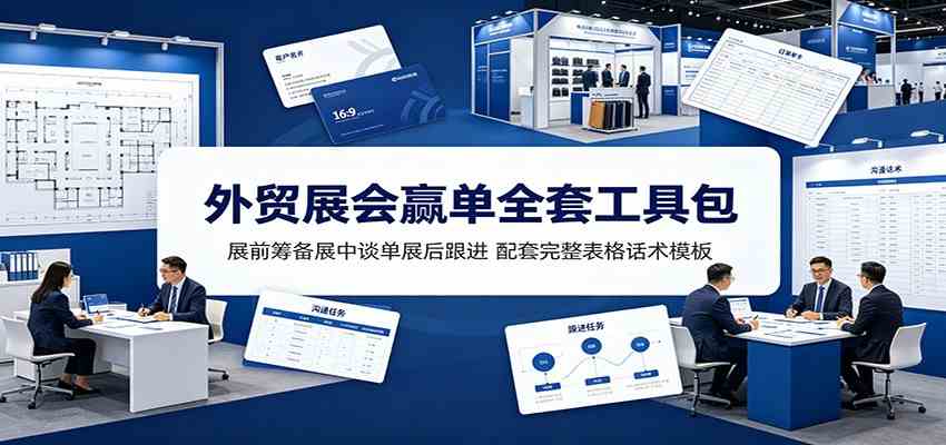 外贸展会赢单全套工具包：展前筹备展中谈单展后跟进，配套完整表格话术模板 - 啥好玩-啥好玩