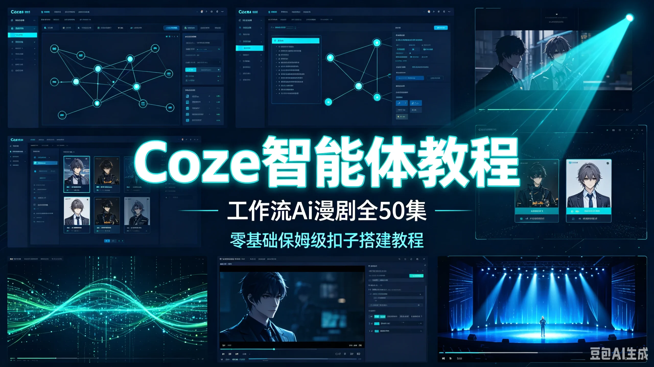 【精】Coze智能体教程（工作流Ai漫剧全50集）零基础保姆级扣子搭建教程Seedane 2.0Chatgpt image2-啥好玩副业网