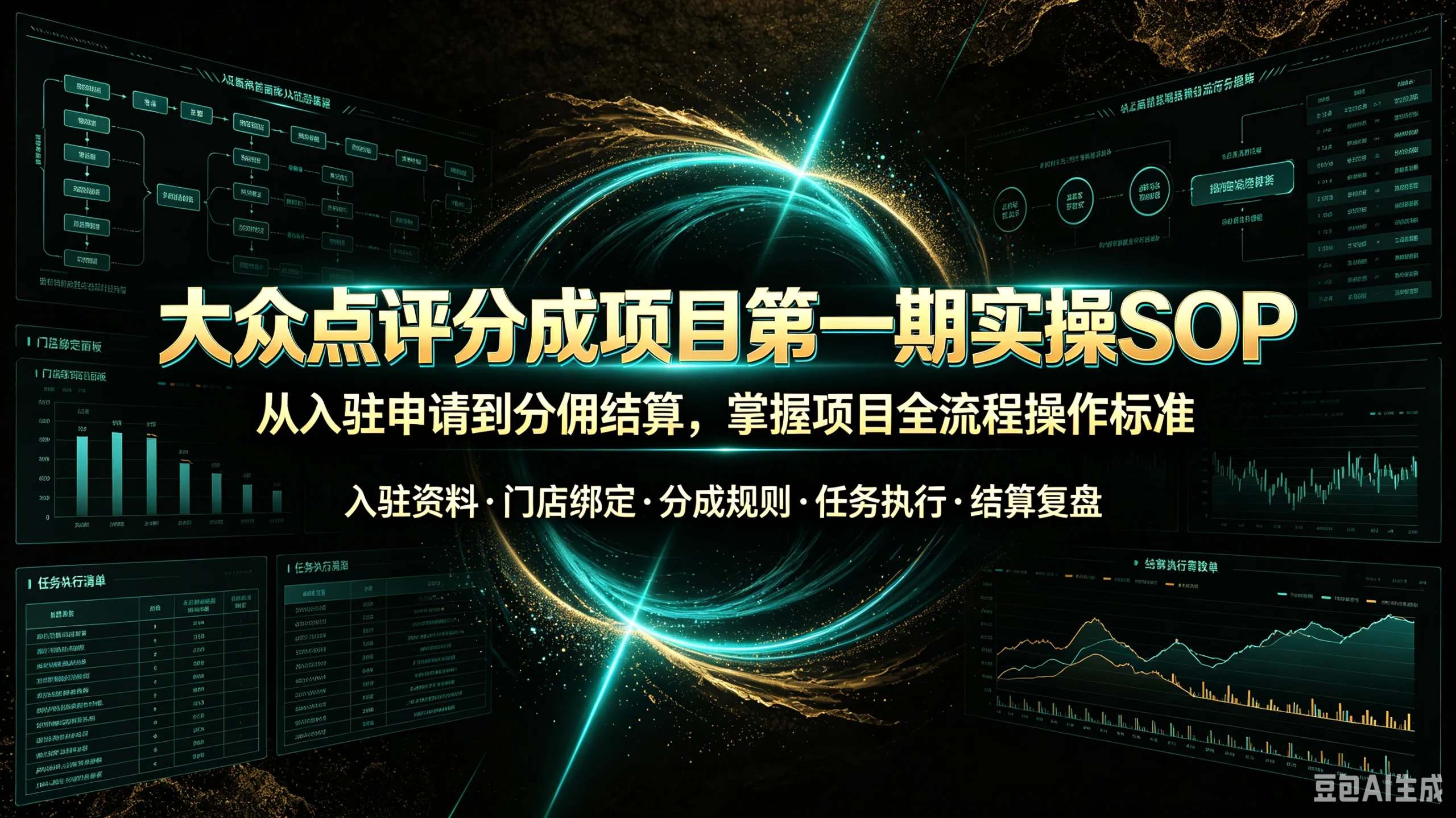 【精】大众点评分成项目第一期实操SOP,从入驻申请到分佣结算,掌握项目全流程操作标准,入驻资料、门店绑定、分成规则、任务执行、结算复盘 - 啥好玩副业网-啥好玩副业网