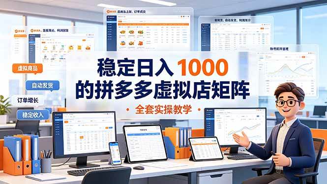 （19253期）稳定日入 1000 的拼多多虚拟店矩阵，全套实操教学 - 啥好玩-啥好玩