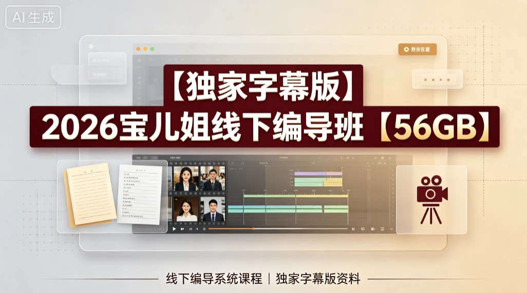 【精】2026宝儿姐线下编导班，线下编导系统课程，独家字幕版资料 - 啥好玩-啥好玩