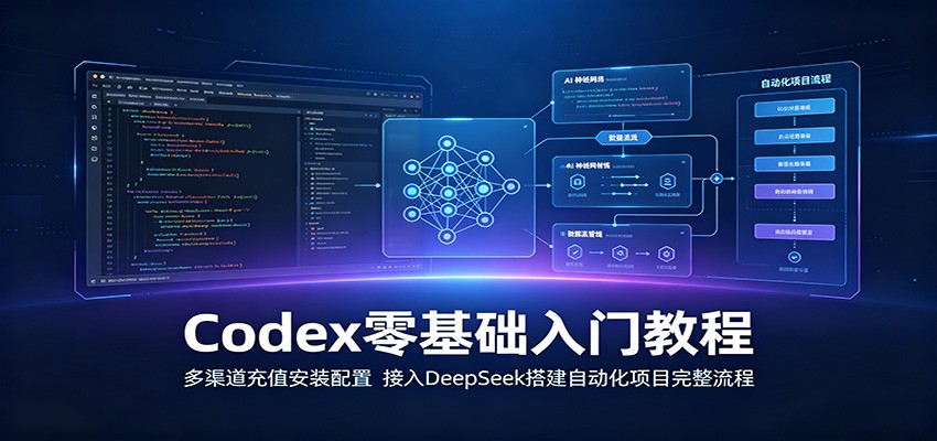 Codex零基础入门教程：多渠道充值安装配置，接入DeepSeek搭建自动化项目完整流程 - 啥好玩-啥好玩