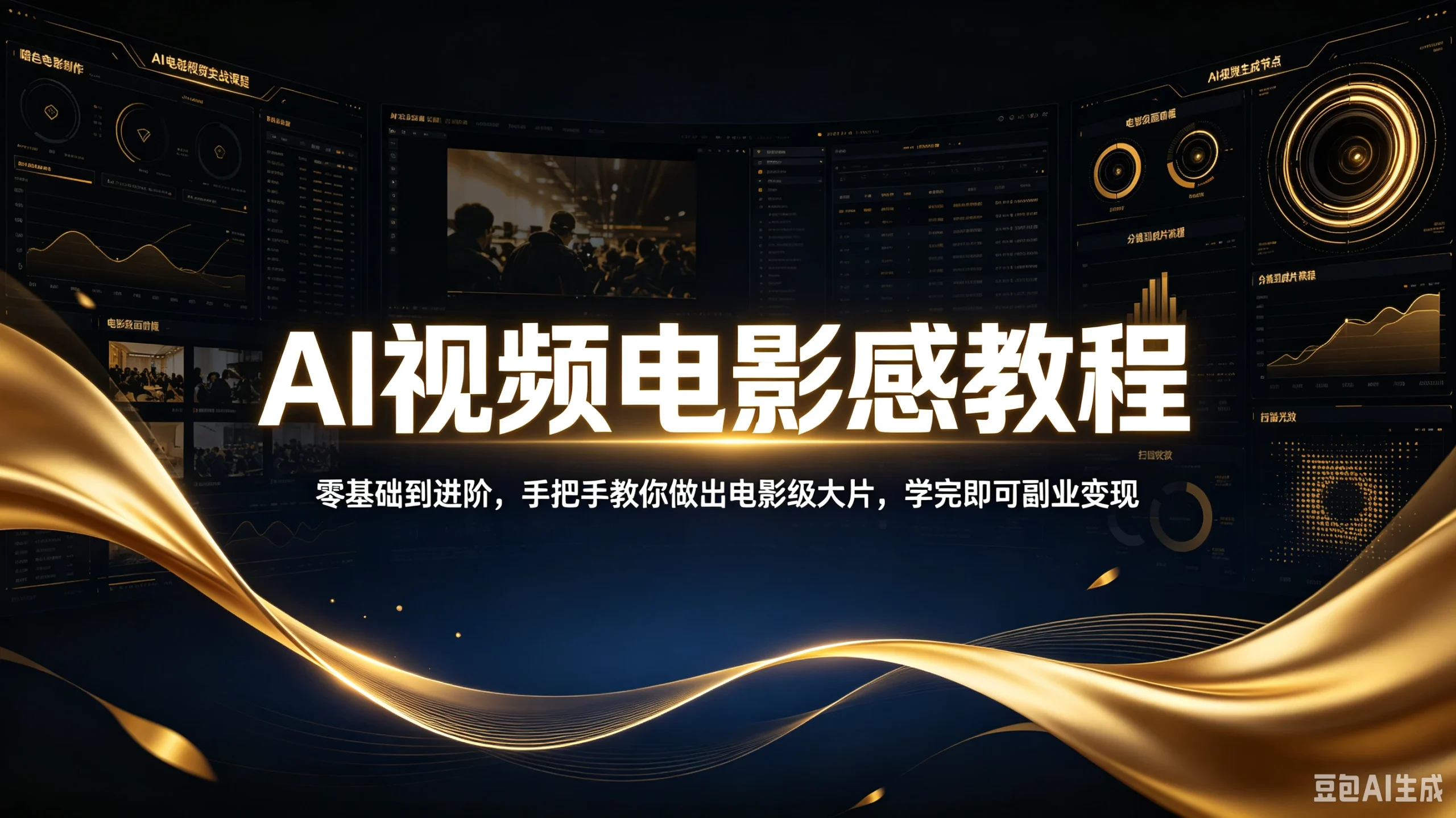 【精】AI视频电影感教程！零基础到进阶，手把手教你做出电影级大片，学完即可副业变现！-啥好玩副业网