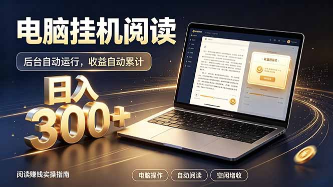 看小说也有收益？自动化流程，轻松日入300+-啥好玩副业网