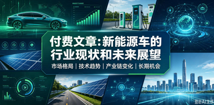 付费文章：新能原车的行业现状和未来展望-啥好玩