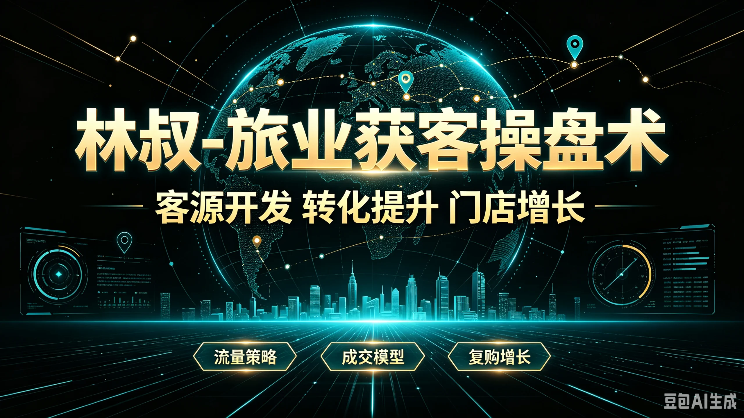 【精】林叔-旅业获客操盘术客源开发转化提升门店增长流量策略、成交模型、复购增长 - 啥好玩-啥好玩