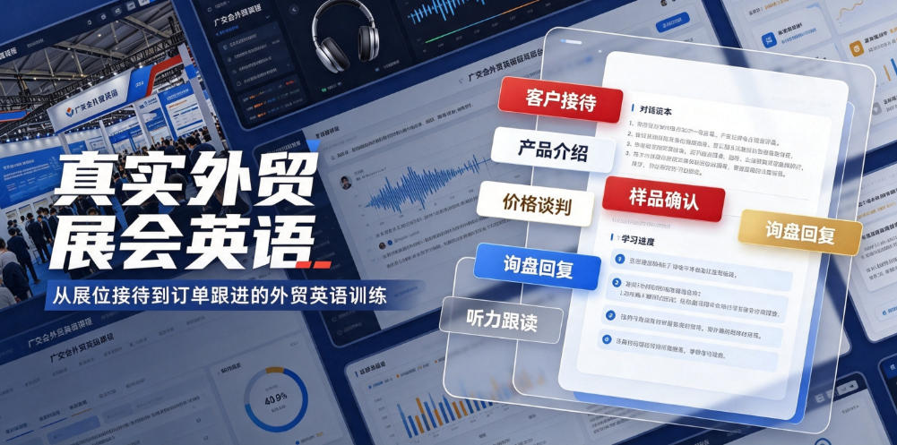 真实外贸展会英语，广交会外贸口语听力突击课程【音频】 - 啥好玩-啥好玩