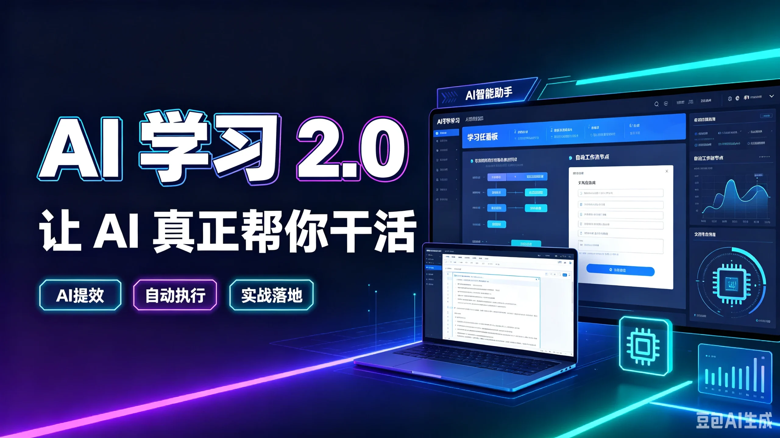 【精】AI学习2.0让AI真正帮你干活，AI提效、自动执行、实战落地-啥好玩