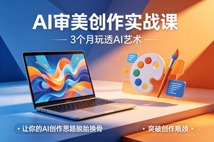 AI审美创作实战课，3个月玩透AI艺术，让你的AI创作思路脱胎换骨，突破创作瓶颈（更新0706） - 啥好玩-啥好玩