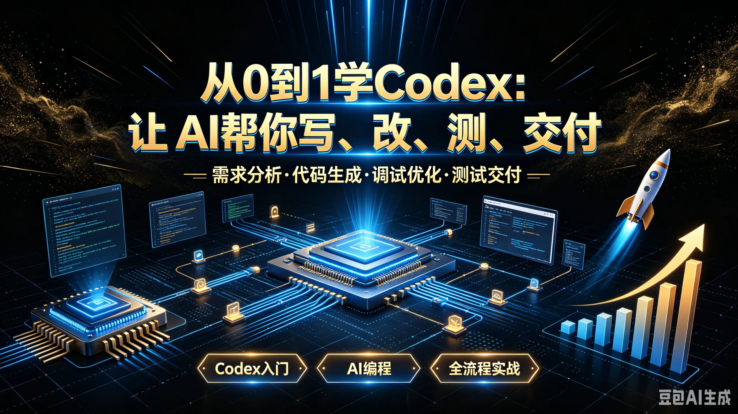 从O到1学Codex:上AI帮你写、改、测、交付，需求分析·代码生成·调试优化·测试交付一Codex入门、AI编程、全流程实战-啥好玩