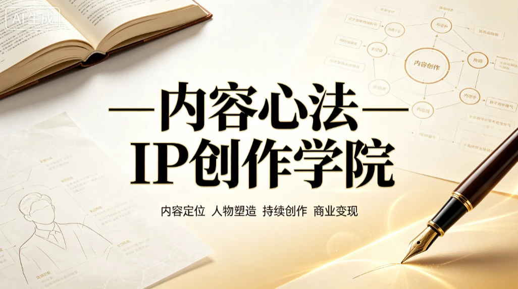 【精】内容心法—IP创作学院，内容定位、人物塑造、持续创作、商业变现 - 啥好玩-啥好玩