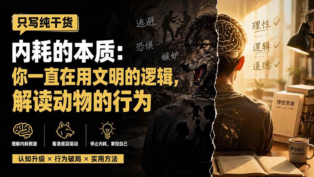 (19849期)付费文章:只写纯干货-内耗的本质:你一直在用文明的逻辑,解读动物的行为-啥好玩副业网