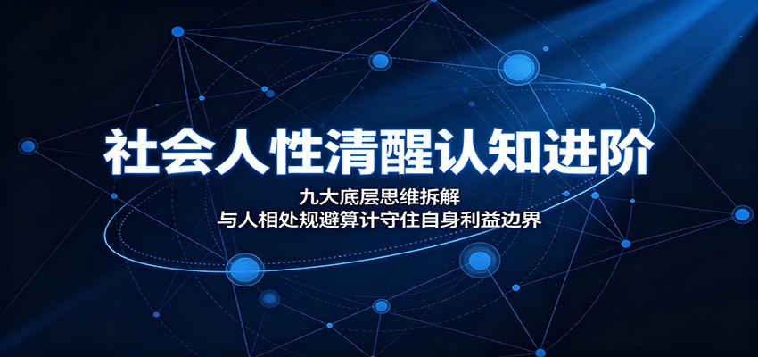 社会人性清醒认知进阶：九大底层思维拆解，与人相处规避算计守住自身利益边界-啥好玩