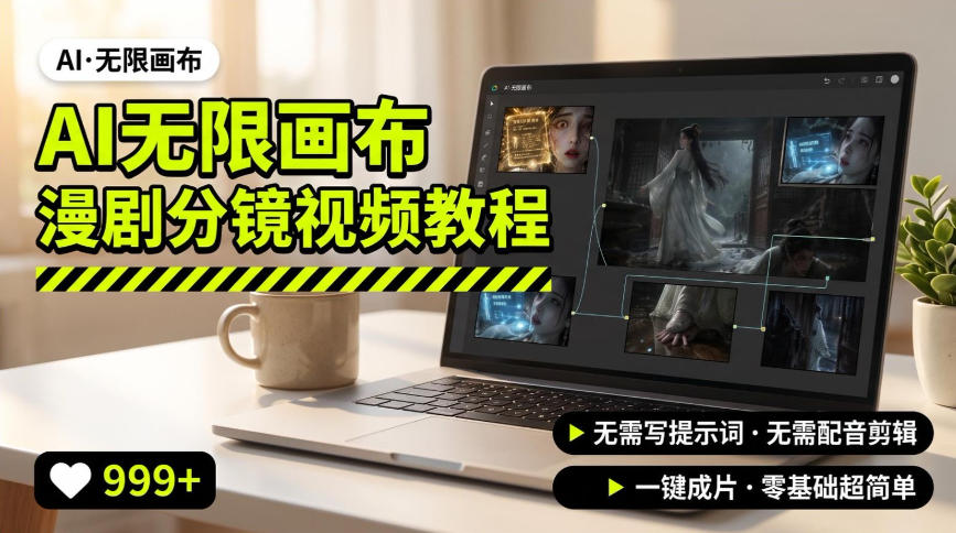 AI无限画布制作爆款漫剧分镜视频搭建教程,无需写脚本,无需制作音频,一键制作超简单-啥好玩副业网