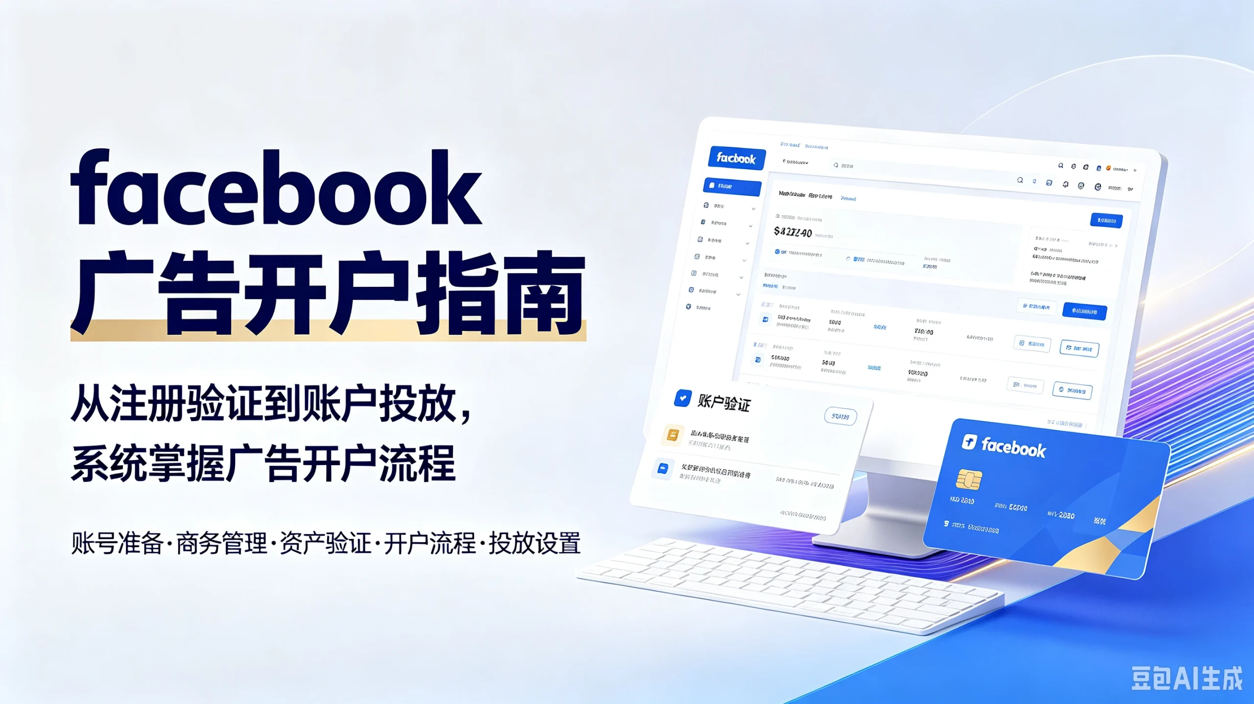 【精】facebook广告开户指南，从注册验证到账户投放，系统掌握广告开户流程，账号准备、商务管理、资产验证、开户流程、投放设置 - 啥好玩副业网-啥好玩副业网