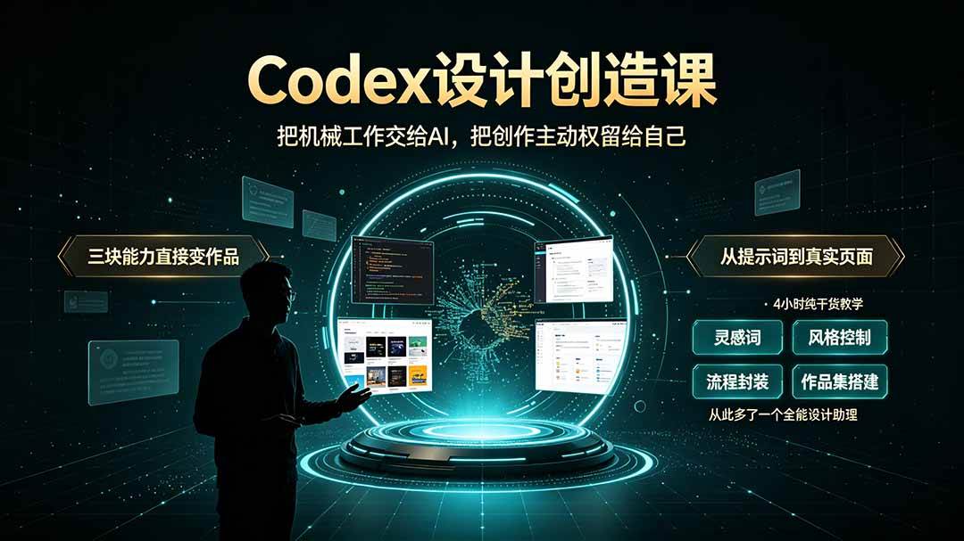 （19362期）Codex设计创造课-2期，小白也能掌握的Codex设计创造技巧，把机械工作交给AI，把创作主动权留给自己 - 啥好玩-啥好玩
