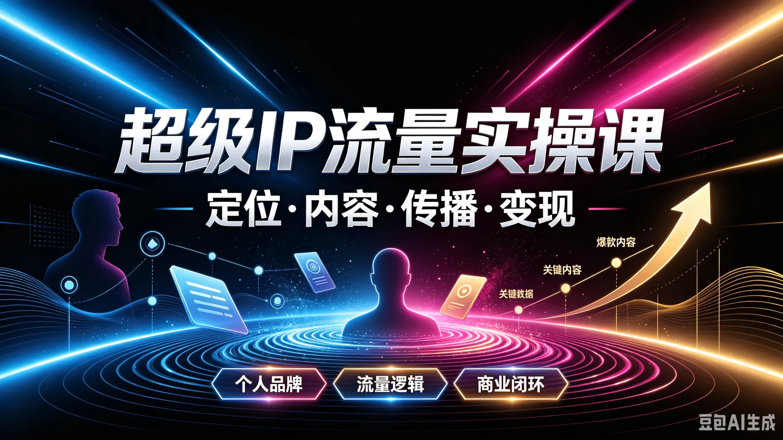【精】超级IP流量实操课，定位·内容·传播·变现，个人品牌、流量逻辑、商业闭环-啥好玩