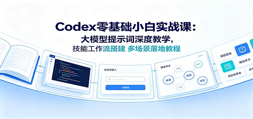 Codex零基础小白实战课：大模型提示词深度教学，技能工作流搭建多场景落地教程 - 啥好玩-啥好玩